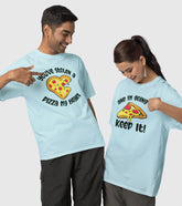 Stolen Pizza Heart Unisex Half Sleeve T-Shirts (Pack of 2)